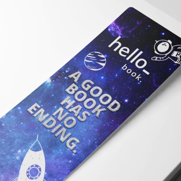 Bookmarks with silver foil paper finish, available at HelloPrint