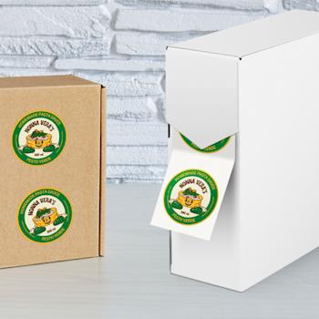 Autocollants en film blanc