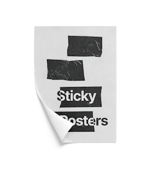 Sticky posters custom printed online at HelloPrint