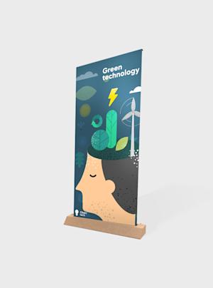 Kartonnen roll-up banner