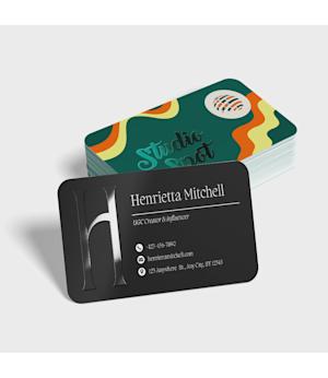 Vita PVC-kort med Spot UV