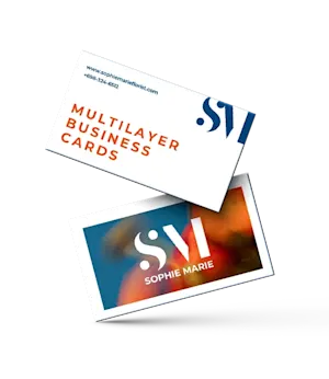 Tarjetas de visita multi-capa