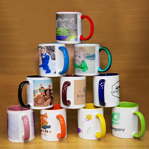 Coloured Handle Mug