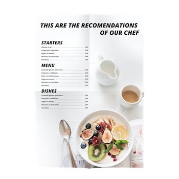 Carte de menu à pli croisé