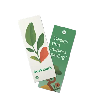 Classic Bookmarks with an example design from HelloPrint