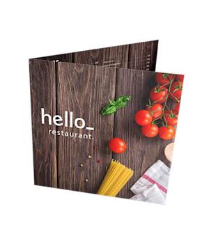 Menu con piega a metà