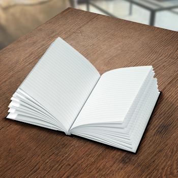 Carnet de notes couverture rigide quadrichromie