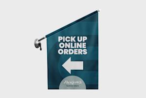 Window flags printing, personalise yours with your company logo at holaimprenta.es