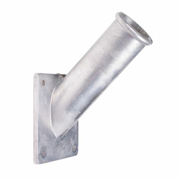 A metal flag wall mount available at HelloPrint in combination with a custom printed flag