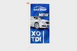 Personalised banner flags give your business a boost - order yours online at Helloprint