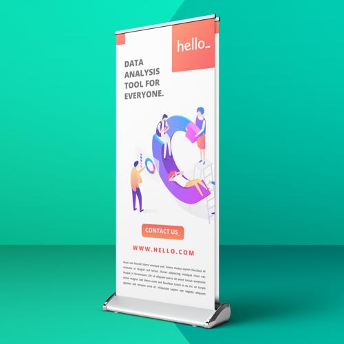 Dubbele roll-up banner