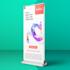 Dubbele roll-up banner
