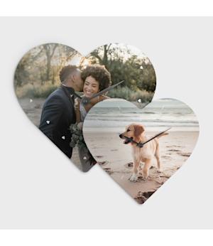 Foto Herz Hartfaserplatte Uhr