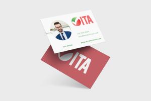 Image of a personalised business card for an election.