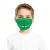Un masque facial en microfibre pour enfants, imprimé d'un motif bouche de crocodile.