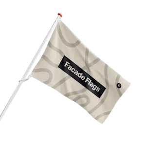 Facade flags printed with your business name - available online at HelloPrint