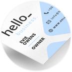 Cartes de visite avec finition métallique blanc - impression HelloprintConnect
