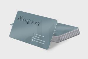 White PVC Business Cards with Spot UV