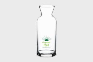 A 1 litre glass jug available at Helloprint with personalised printing solutions for a cheap price