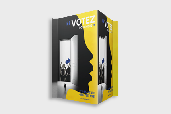 Panneau plié à coller