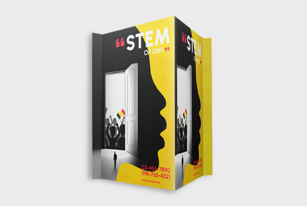 Panneau plié à coller