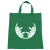 Bolsa con asas de color verde disponible en Helloprint para personalizar con logo o imagen.
