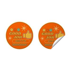 Stickers met tijdelijke lijm