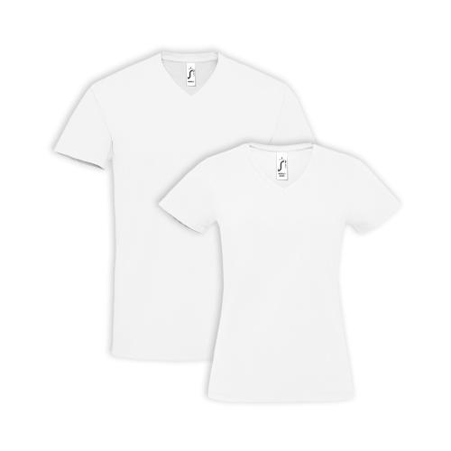 Budget Unisex Klassisk Passform V-ringad Hals T-shirt