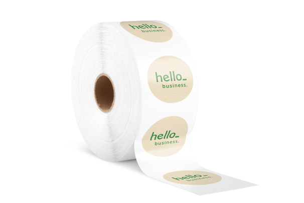 Labels on roll no dispenser eco