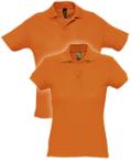 Bedrucke günstig Poloshirts mit Deinem persönlichen Logo oder Design bei Helloprint. Hier in der Farbe orange erhältlich.