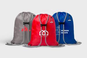 Drawstringbag with reinforcement