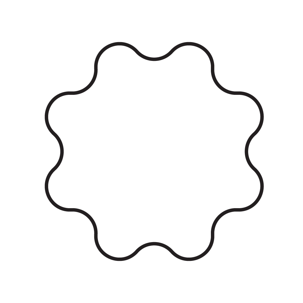 Cortado contorno (cualquier forma)