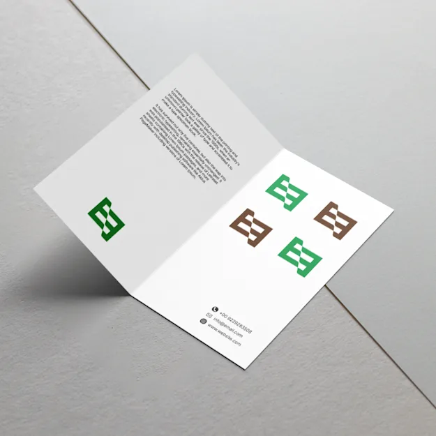 Folded Business Cards