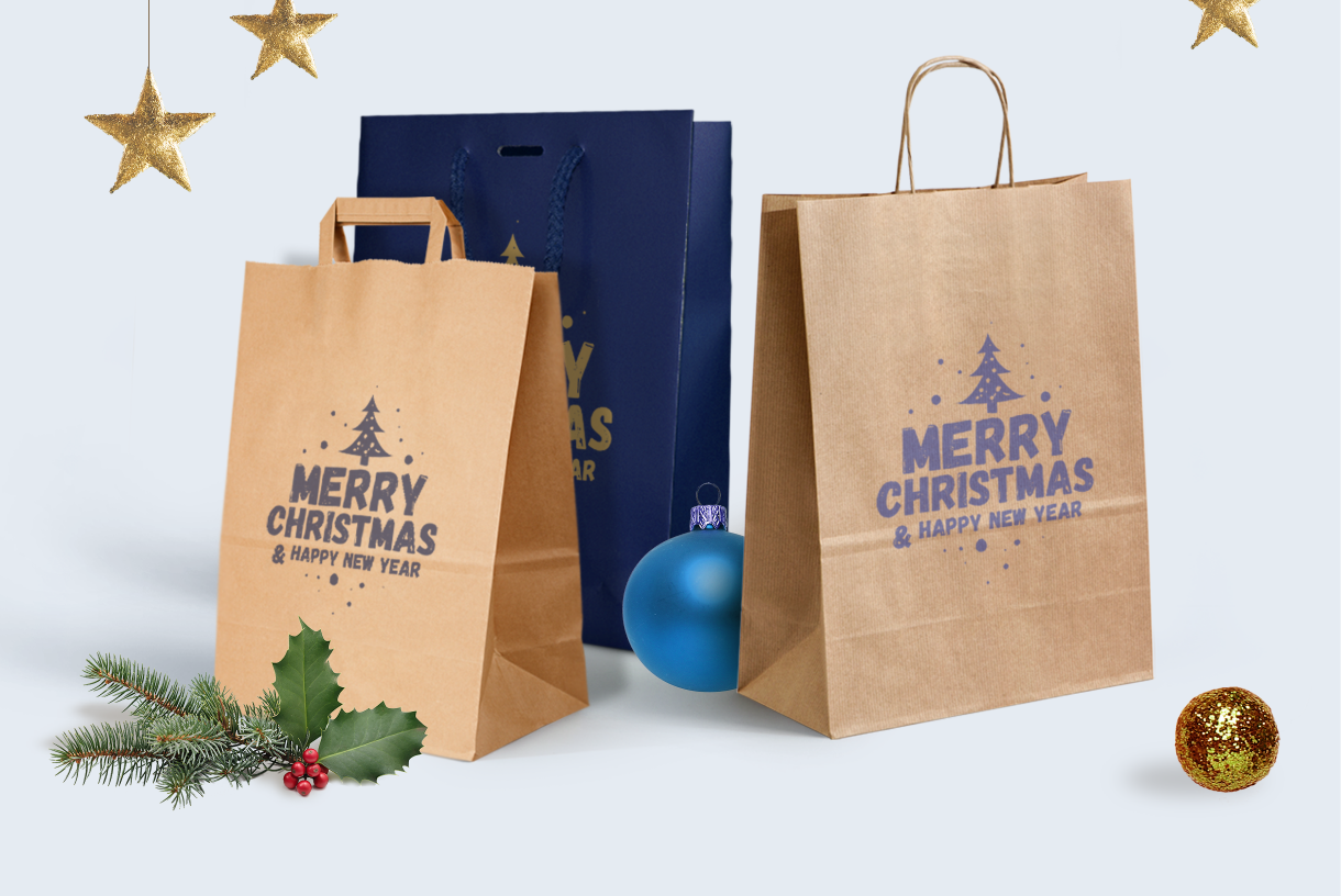 Papieren kersttassen