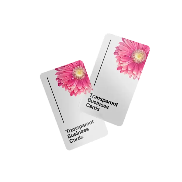 Transparent PVC business cards-catalog-image