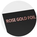 Volantino con effetto oro rosa, disponibile su Helloprint