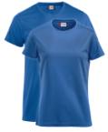 Camisetas personalizadas con tu logo o diseño de color azul royal, perfectas para actividades deportivas. Disponibles en Helloprint