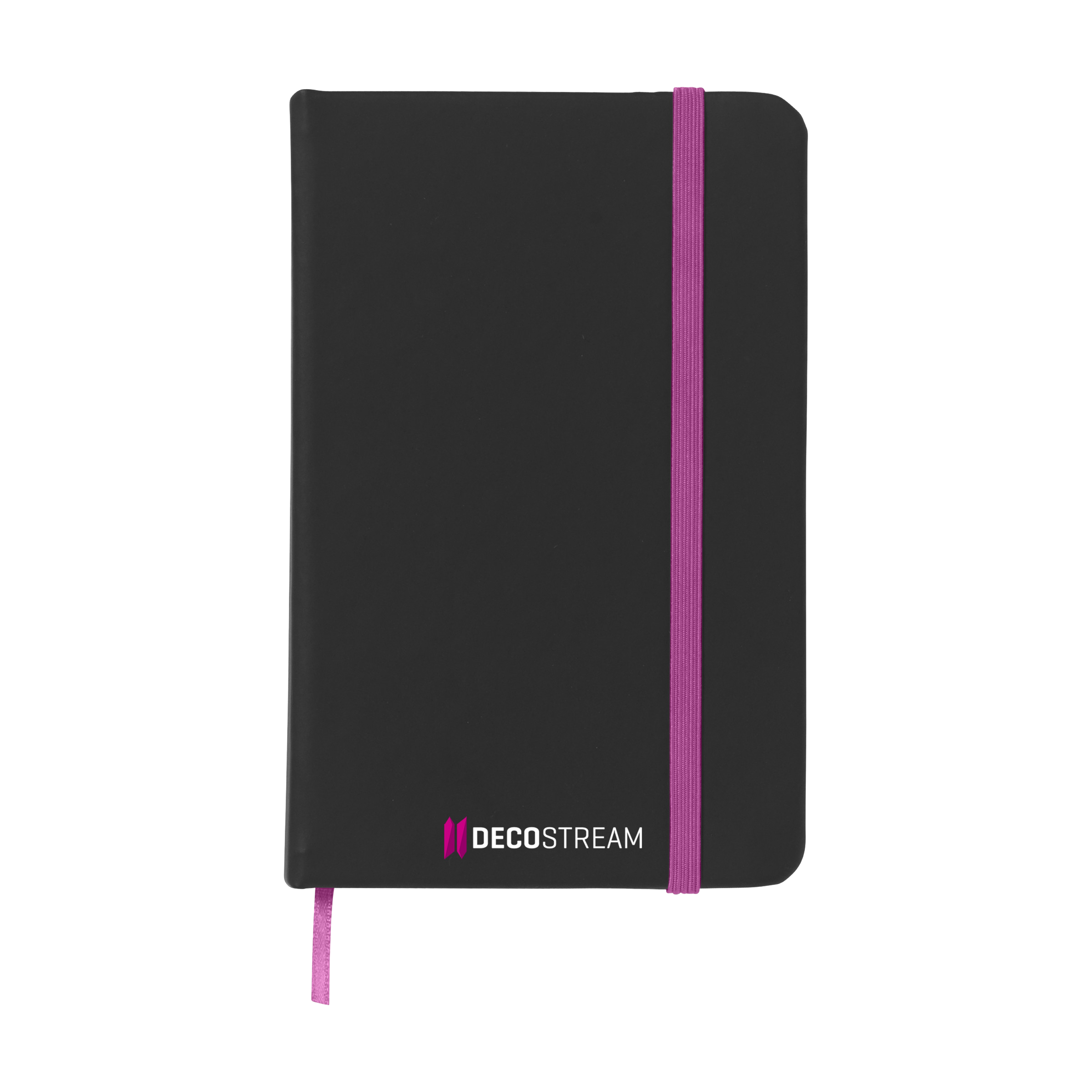A black note book available at Helloprint with personalised printing options for a cheap price