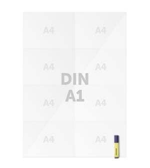 DIN-A1 Poster Dimensionen, erhältlich bei Helloprint.