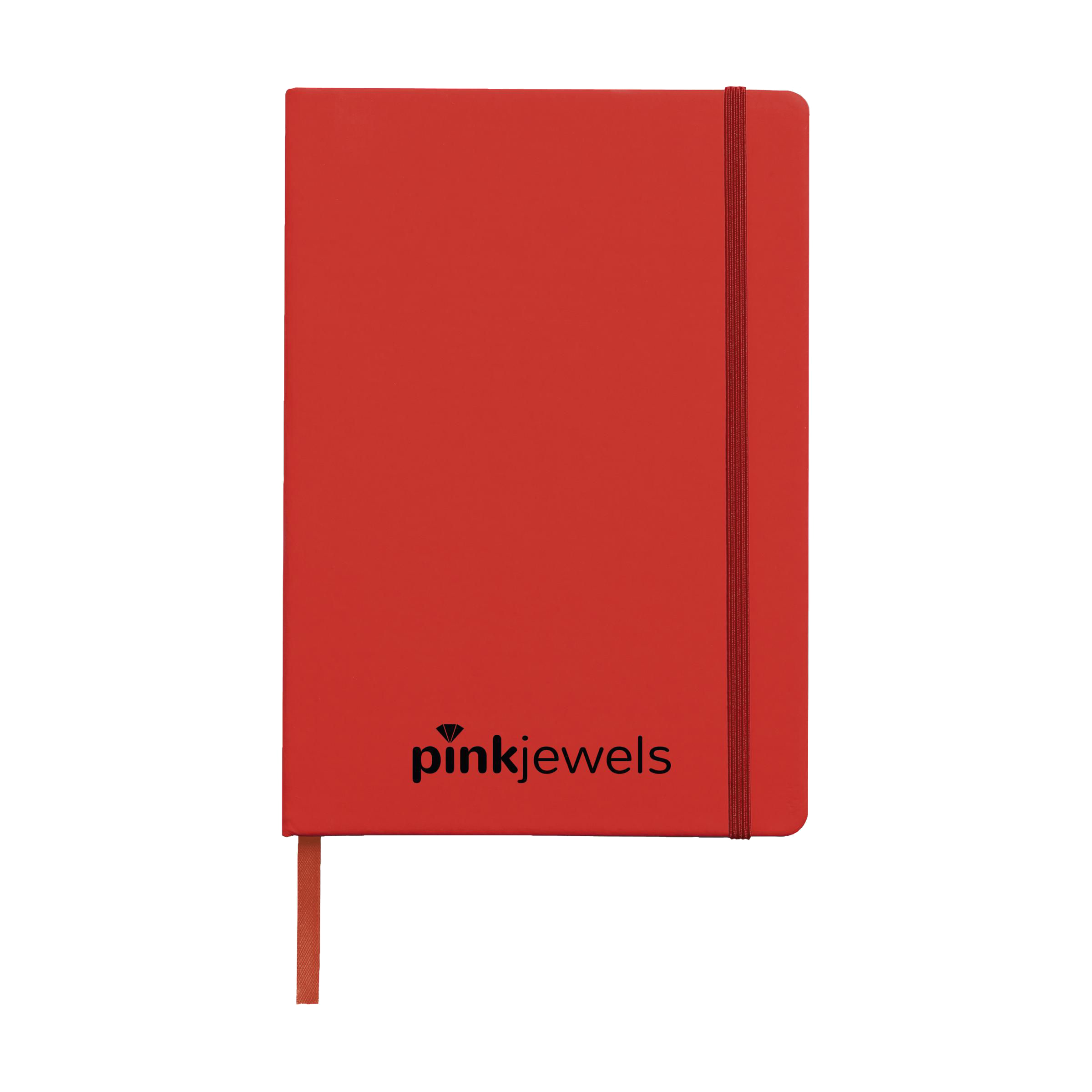 A red coloured A4 pocket notebook available at Helloprint with custom printing options for a cheap price