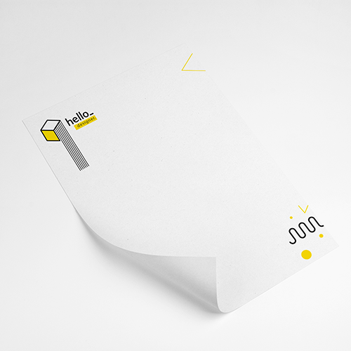 Letter heads made of recycled paper. Personalise it at Helloprint with your own logo or design.