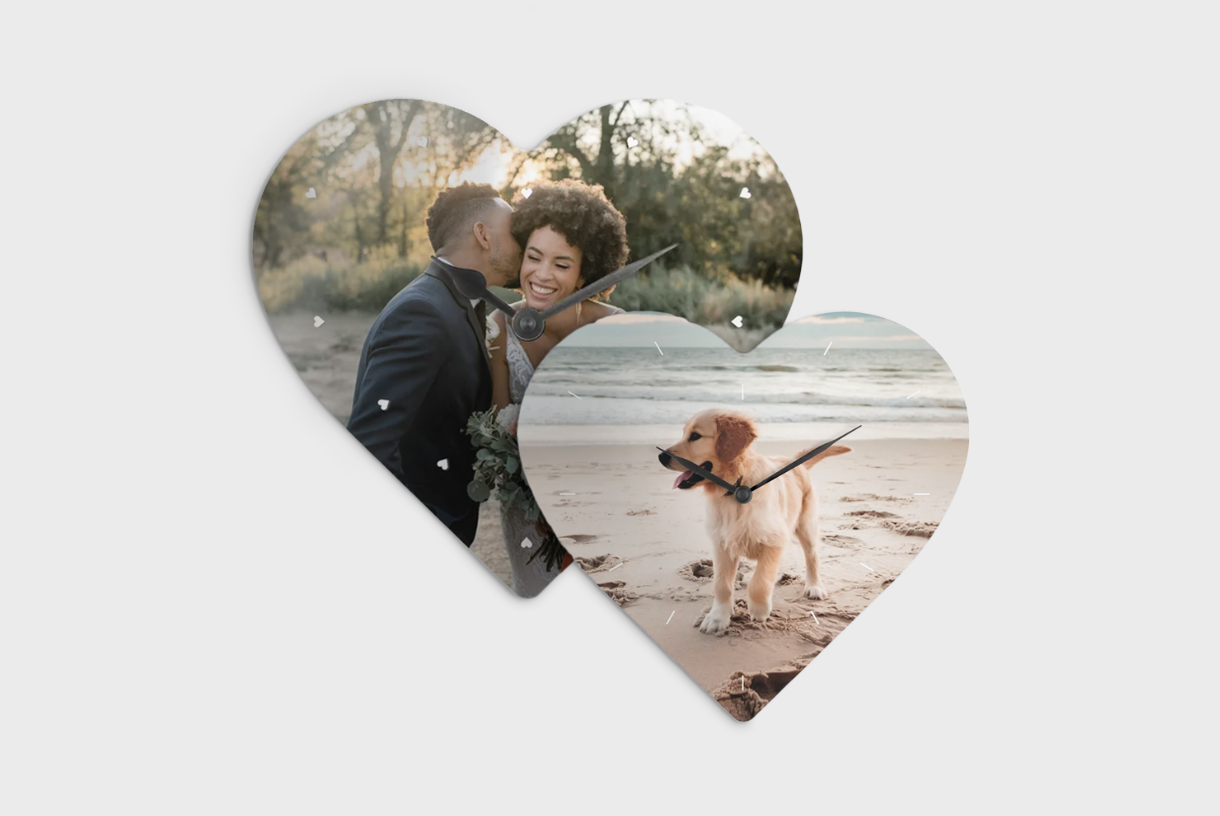 Hartvormige Foto Klok van Hardboard