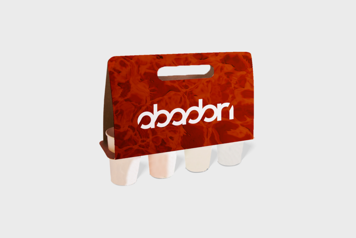 Kartonnen bekerhouder