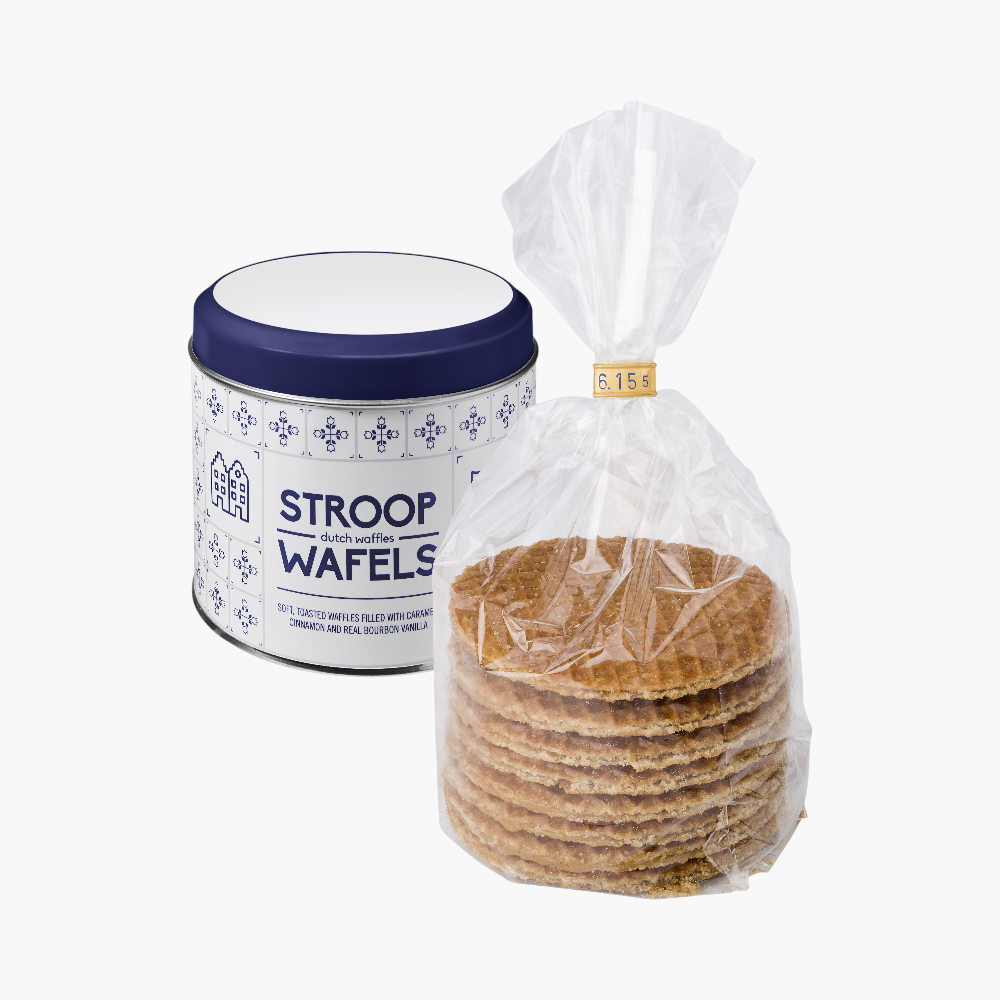 Blik met stroopwafels