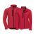 A red coloured Russel softshell jacket available at Helloprint with a personalised logo printed on.