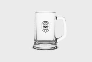 A 480 ml German beermug available with a customised design or logo printed on the side at Helloprint/