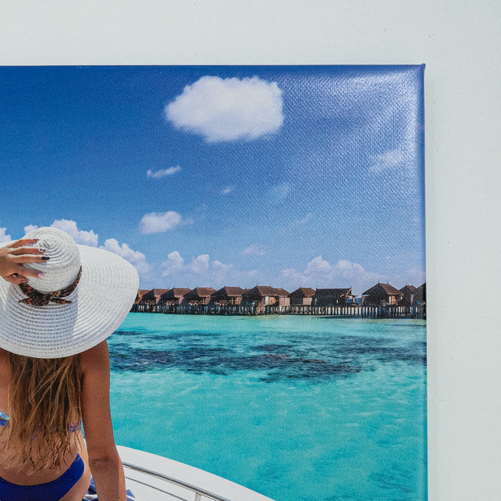 Foto op canvas voor buiten