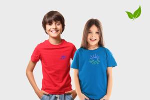 Camiseta ligera de cuello redondo para niños