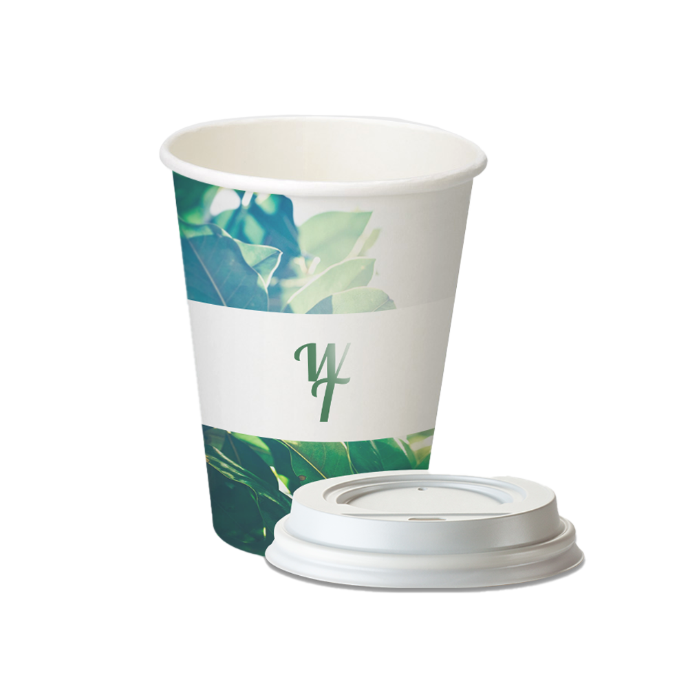 Kartonnen beker enkelwandig