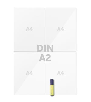 Icon zur Veranschaulichung des DIN-A2 Formats, genutzt bei Helloprint